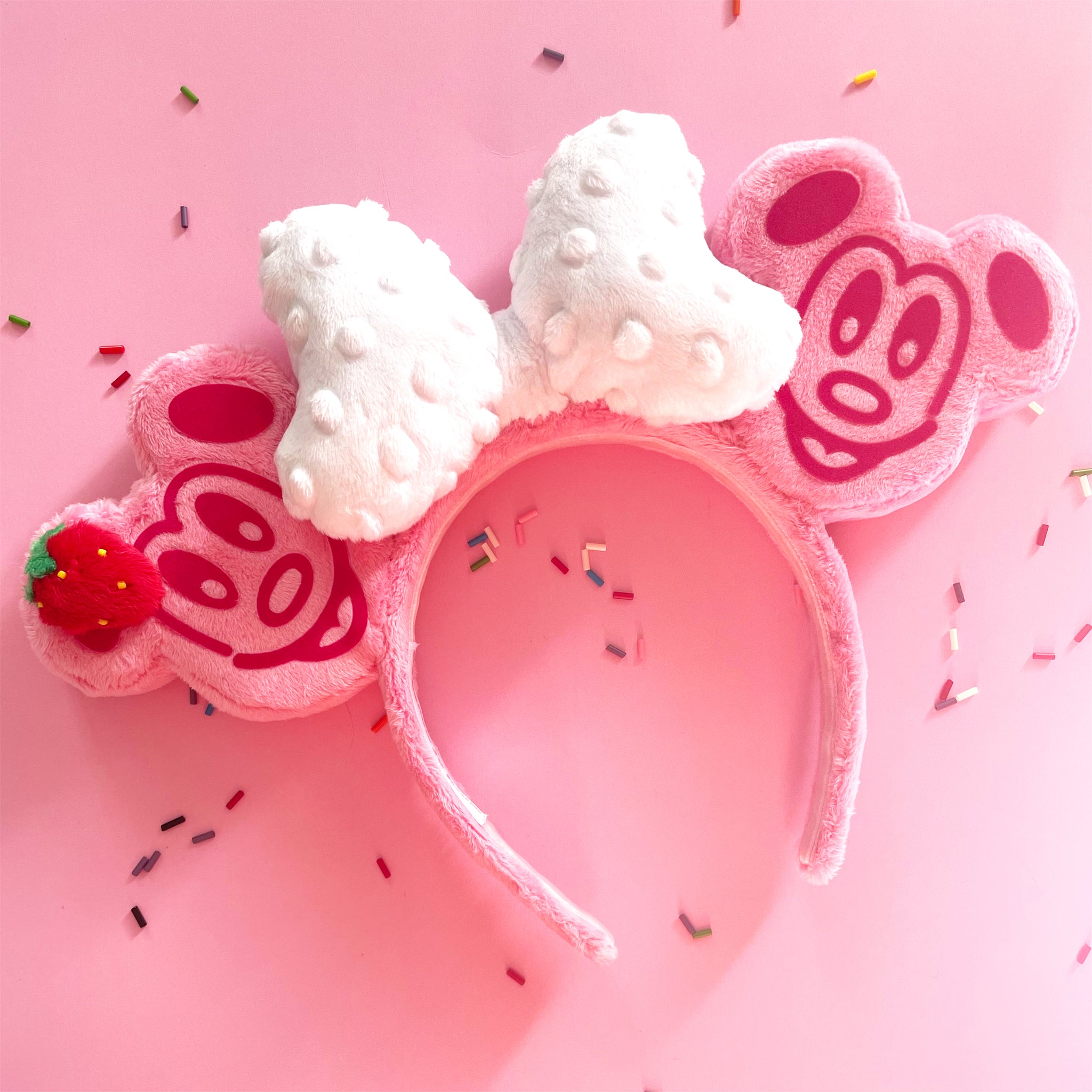 Mickey Waffle Mouse Ears - Strawberries and Cream