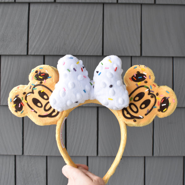 Mickey Waffle Mouse Ears - Cream and Sprinkles